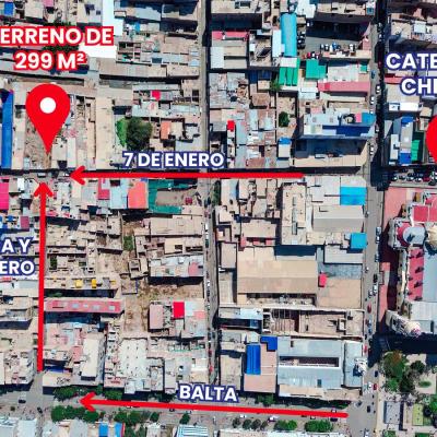 VENTA DE TERRENO DE 299 M2 EN EXCELENTE UBICACIÓN EN EL CENTRO DE CHICLAYO